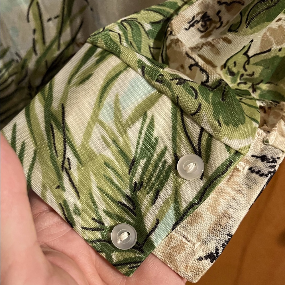 Vintage 1960s Safari Print Button-Up Bodysuit - Picture 12 of 13